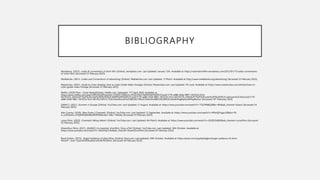BIBLIOGRAPHY
Wordpress. (2012). codes & conventions of short film. [Online]. wordpress.com. Last Updated: January 12th. Available at: https://naomishortfilm.wordpress.com/2012/01/17/codes-conventions-
of-short-film/ [Accessed 23 February 2023].
MediaKnite. (2021). Codes and Conventions of advertising. [Online]. MediaKnite.com. Last Updated: 17 March. Available at: http://www.mediaknite.org/advertising/ [Accessed 23 February 2023].
Masterclass. (2021). Guide to Color Grading: How to Color Grade Video Footage. [Online]. Masterclass.com. Last Updated: 7th June. Available at: https://www.masterclass.com/articles/how-to-
color-grade-video-footage [Accessed 23 February 2023].
Netflix. (2020) Pilot – Outer Banks[Online]. Netflix.com. Uploaded: 15th April 2020. Available at:
https://www.netflix.com/watch/80236528?trackId=255824129&tctx=0%2C0%2CNAPA%40%40%7Cacd21179-a486-420e-9861-3fcf323c7e33-
66745276_titles%2F1%2F%2Fouter%2F0%2F0%2CNAPA%40%40%7Cacd21179-a486-420e-9861-3fcf323c7e33-66745276_titles%2F1%2F%2Fouter%2F0%2F0%2Cunknown%2C%2Cacd21179-
a486-420e-9861-3fcf323c7e33-66745276%7C1%2CtitlesResults%2C80236318%2CVideo%3A80236528%2CdetailsPageEpisodePlayButton [Accessed 24th February 2023]
GAWX 2. (2021). Summer in Europe. [Online]. YouTube.com. Last Updated: 21 August. Available at: https://www.youtube.com/watch?v=1TxjT4NBQ38&t=90s&ab_channel=Gawx2 [Accessed 24
February 2023].
Alex Corona. (2018). New Forest | Cinematic. [Online]. YouTube.com. Last Updated: 21 September. Available at: https://www.youtube.com/watch?v=M0wQVVgpc20&list=PL-
m_L2KOkxGx_vFQ5bfMdkEI48cXR5PtN&index=4&t=106s&a [Accessed 25 February 2023].
Lunar Films. (2022). Cinematic Hiking Advert. [Online]. YouTube.com. Last Updated: 4th March. Available at: https://www.youtube.com/watch?v=lZsfQ1EdEjM&ab_channel=LunarFilms [Accessed
25 February 2023].
DreamDuo Films. (2021). SILENCE | A cinematic shortfilm | Sony a7sIII. [Online]. YouTube.com. Last Updated: 16th October. Available at:
https://www.youtube.com/watch?v=26zOFiqCC4w&ab_channel=DreamDuoFilms [Accessed 25 February 2023].
Rosie Sutton. (2015). Target Audience of short films. [Online]. Prezi.com. Last Updated: 20th October. Available at: https://prezi.com/yeyyfqofqgkw/target-audience-of-short-
films/#:~:text=Typical%20Audience%20of%20Sho [Accessed 28 February 2023].
 