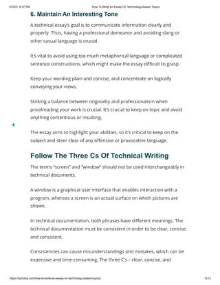 How To Write an Essay On Technology-Based Topics