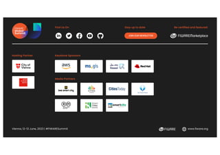 Vienna, 12-13 June, 2023 | #FIWARESummit www.fiware.org
Hosting Partner Keystone Sponsors
Media Partners
Find Us On Stay up to date Be certified and featured
JOIN OUR NEWSLETTER
 