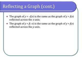 2.5 Transformations of Functions | PDF