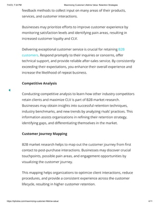 Maximizing Customer Lifetime Value: Retention Strategies with B2B ...