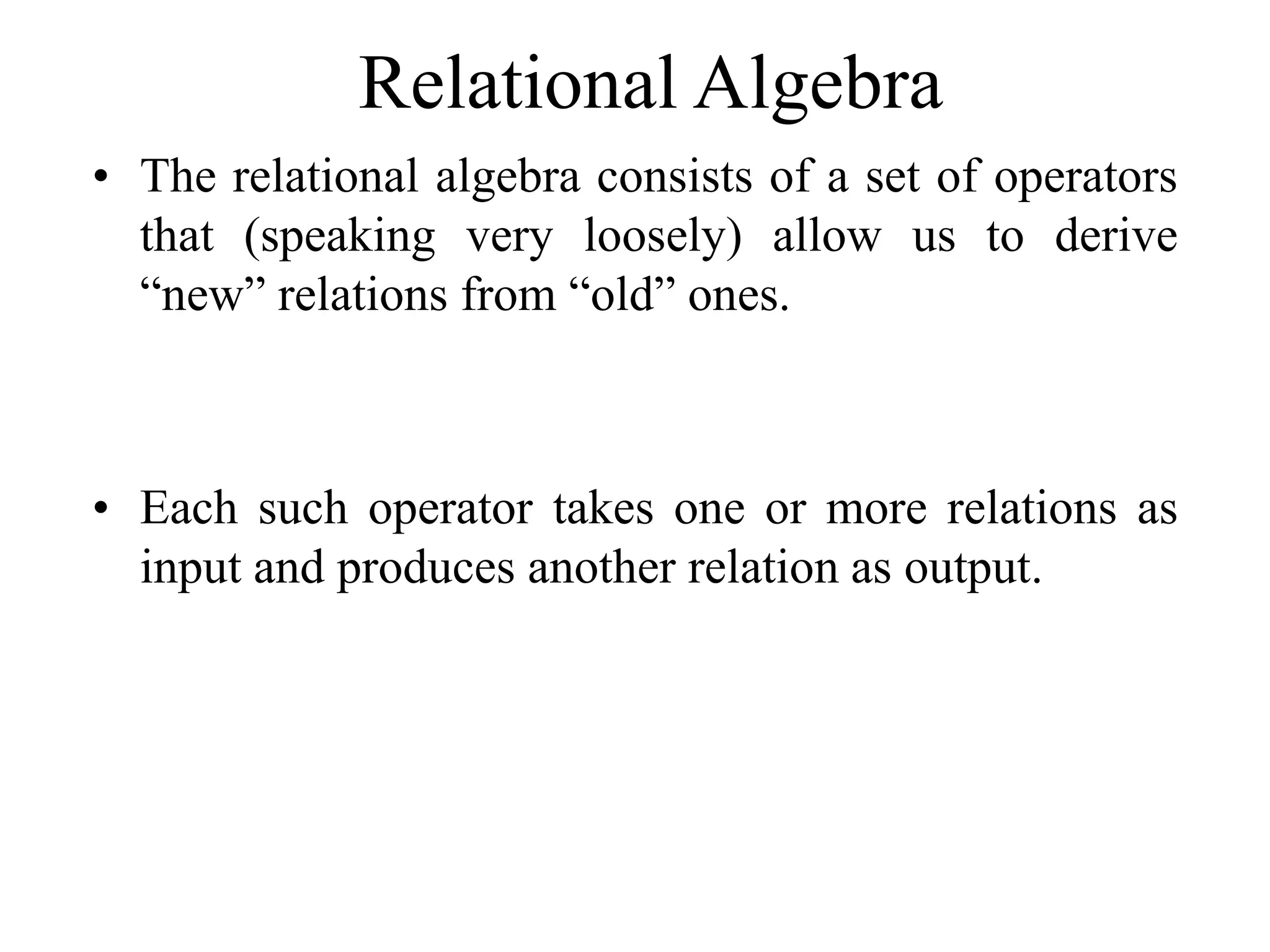 2. Relational Algebra.ppt | Databases | Computer Software and Applications