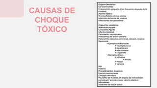 CAUSAS DE
CHOQUE
TÓXICO
 