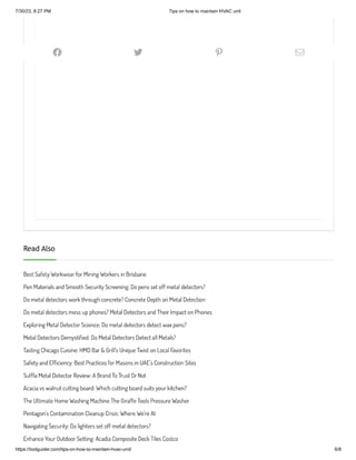 Tips on how to maintain HVAC unit