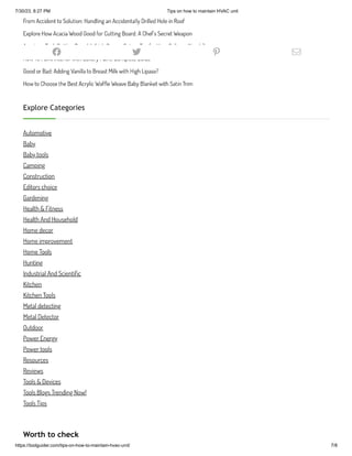 Tips on how to maintain HVAC unit