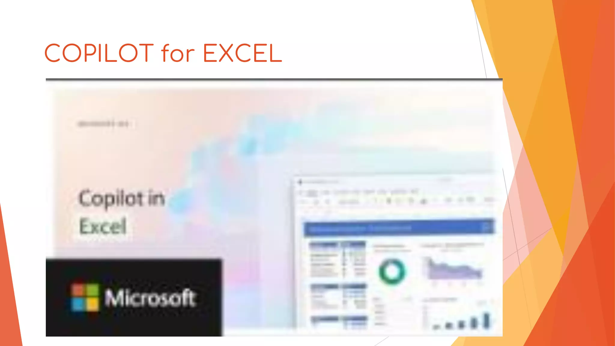 COPILOT for EXCEL
 