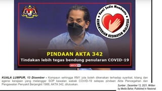 1/17/2022
ILKKM ; DPMH ; MHCH 2163 |
njtnkj@yahoo.com
19
Sumber ; December 13, 2021, Written
by Media Bahar, Published in Nasional.
 
