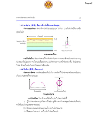 การตรวจชีพจรของแพทยแผนจีน 19
ชีพจรเล็กกวาซี่มาย
และออนนุม
หายใจ 1 ครั้ง
กระดูก
ผิวหนัง
3.17 เหวยมาย (微脉): ชีพจรเล็กกวาซี่มายและออนนุม
ลักษณะของชีพจร: ชีพจรเล็กกวาซี่มายและออนนุม ไมมีแรง บางครั้งสัมผัสได บางครั้ง
สัมผัสไมได
ภาพแสดงเหวยมาย
การวินิจฉัยโรค: ชีพจรลักษณะนี้มักเกี่ยวของกับสภาวะอินหยางชี่และเลือดพรองมาก ๆ
พลังขับเคลื่อนไมมีแรง หรือโรคปวยเรื้อรังมานาน ภูมิตานทานต่ํา พลังชี่ใกลจะหมดสิ้น ถาเปนภาวะ
วิกฤต มักจะเกี่ยวของกับหยางชี่หมดอยางเฉียบพลัน
3.18 สือมาย (实脉): ชีพจรแกรง
ลักษณะของชีพจร: การเตนของชีพจรเต็มอิ่มมีแรงและมีพลังไมวาจะกดเบาหรือกดแรง สือมาย
เกี่ยวของกับชีพจรทั้งหลายที่มีแรง
ชีพจรแนนใหญ ความกวางของชีพจรใหญ
ภาพแสดงสือมาย
การวินิจฉัยโรค: ชีพจรลักษณะนี้มักเกี่ยวของกับโรคแกรง ดังนี้
1) ผูปวยโรคแกรงและภูมิตานทานไมพรอง ภูมิตานทานกับสาเหตุของโรคจะตอตานกัน
ทําใหชี่และเลือดพุงแรง ชีพจรจะแนน
2) ถาชีพจรลอยและแรง สวนมากจะเกี่ยวของกับโรครอนแกรง
3) ถาชีพจรจมชาและแกรง จะเกี่ยวของกับโรคเย็นแกรง
2 มม.
ชีพจรเล็กมากกวาปกติ
2 มม.
Page 42
 
