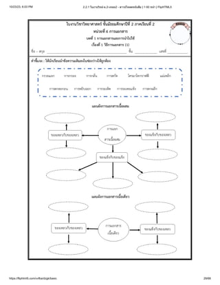 10/23/23, 6:03 PM 2.2.1 ใบงานวิทย์-ม.2-เทอม2 - ดาวน์โหลดหนังสือ | 1-50 หน้า | FlipHTML5
https://fliphtml5.com/vvfba/dzgk/basic 29/68
 