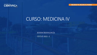 CURSO: MEDICINA IV
ENDOCRINOLOGÍA
CICLO 2023 –I
 
