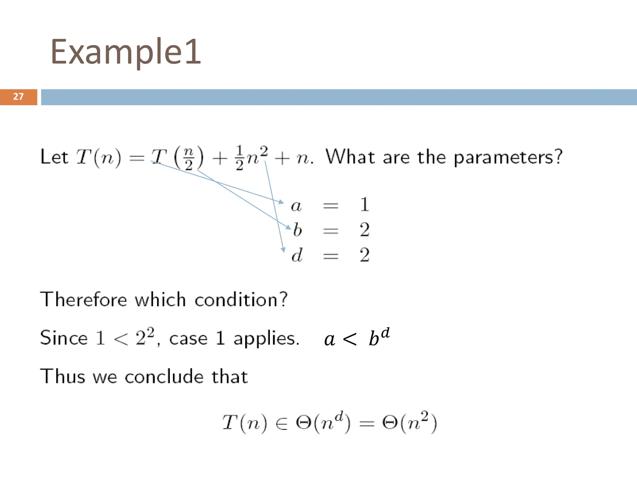 Example1
27
𝑎 < 𝑏𝑑
 