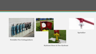 Fire Fighting Equipment
Hydrant Hose & Fire Hydrant
Portable Fire Extinguishers
Sprinkler
 