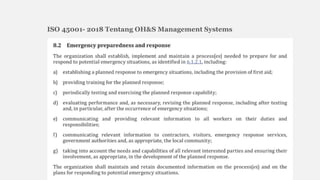 ISO 45001- 2018 Tentang OH&S Management Systems
 