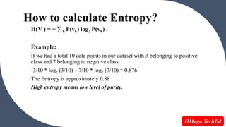 Entropy and information gain in decision tree. | PPTX | Physics | Science