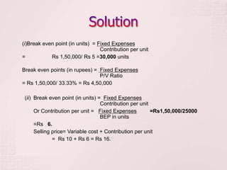 2. Cost Volume Profit Analysis - a tool for decision making | PPTX
