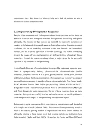 Entrepreneurship development in bangladesh | PDF