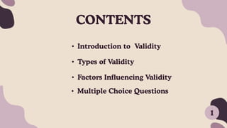 2.3. Types of Validity in assessment and education | PPTX