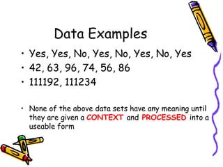 Data and Information Details and Differences | PPT
