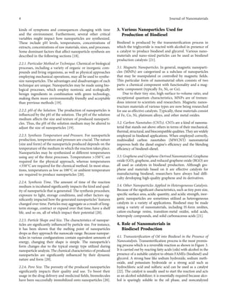 Utilization of Nanotechnology and Nanomaterials in Biodiesel Production ...