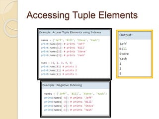 Tuples in python, usecases, applications | PPT