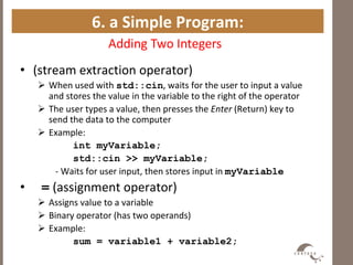 Introduction to C++ lecture ************ | PPTX