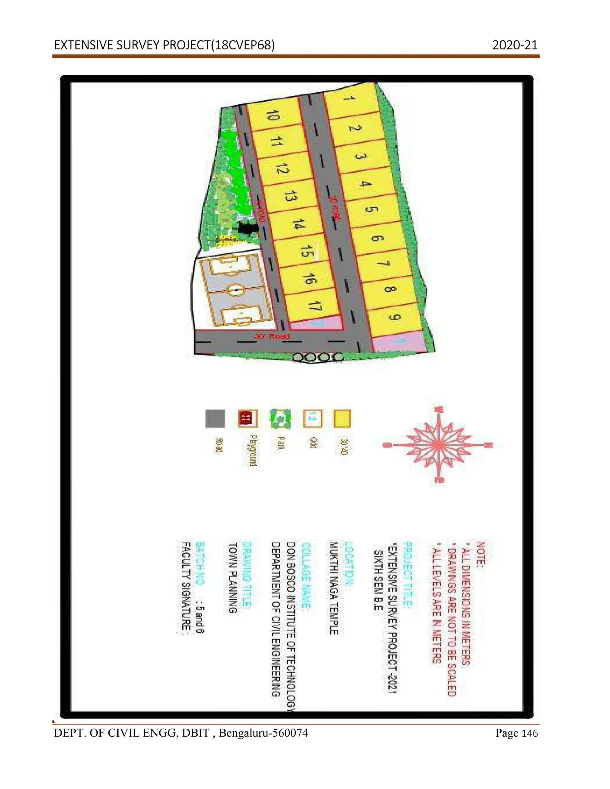 EXTENSIVE SURVEY PROJECT(18CVEP68) 2020-21
DEPT. OF CIVIL ENGG, DBIT , Bengaluru-560074 Page 146
 