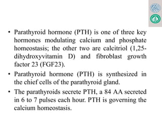 PTH & Calcitonin for MBBS, BDS, Lab. Med..pptx