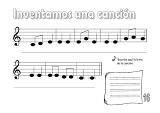 Escribe aquí la letra
de la canción.
 