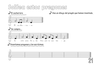 El cacharrero
Se compra....
Inventamos pregones y los escribimos.
Haz un dibujo del pregón que hemos inventado.
El ca-cha - rre - ro
Se com -pra to — do tra- pos ro -pa vie - ja.
 