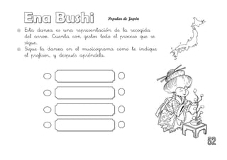  Esta danza es una representación de la recogida
del arroz. Cuenta con gestos todo el proceso que se
sigue.
 Sigue la danza en el musicograma como te indique
el profesor, y después apréndela.
Popular de Japón
 