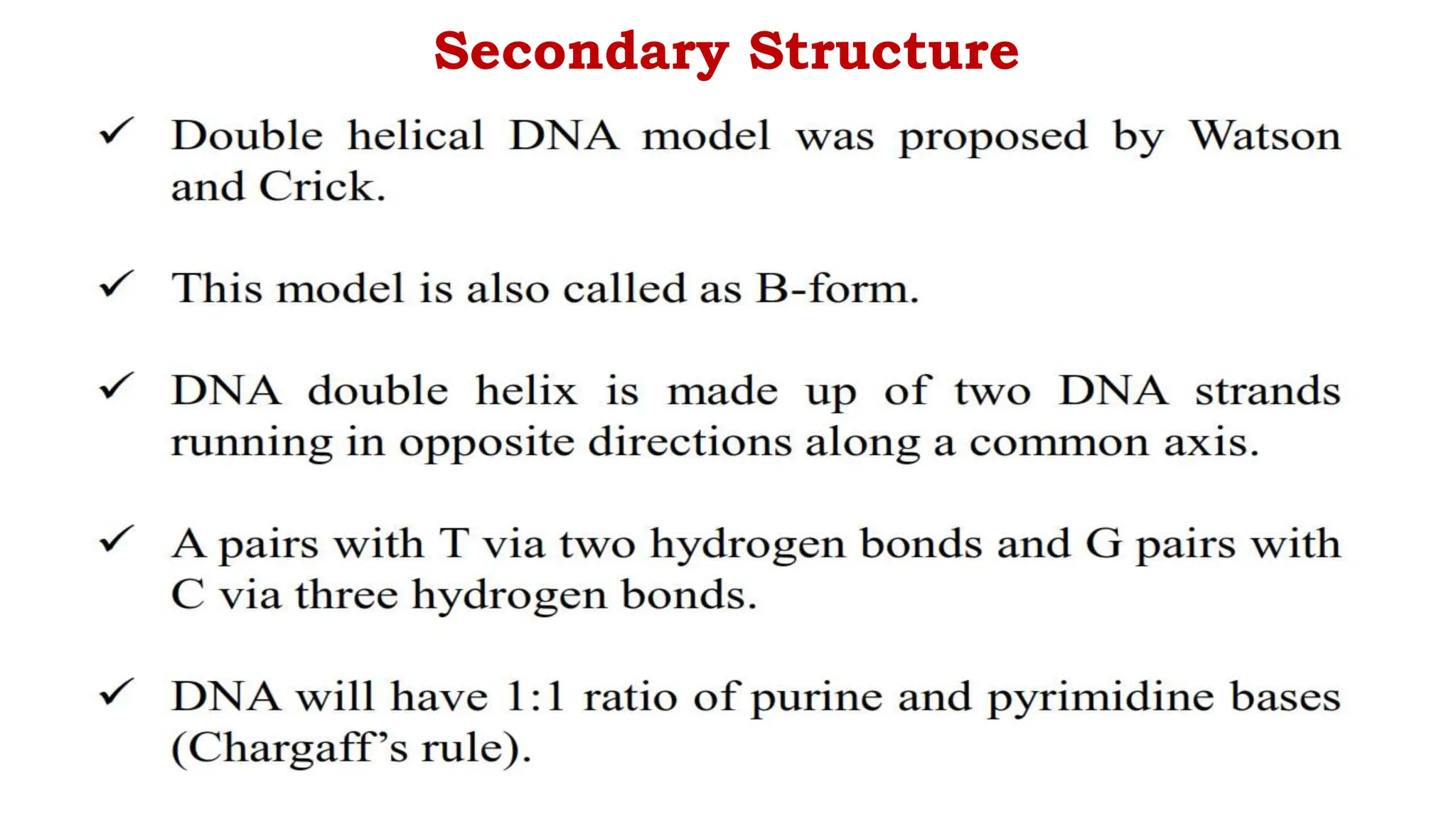 Secondary Structure
 