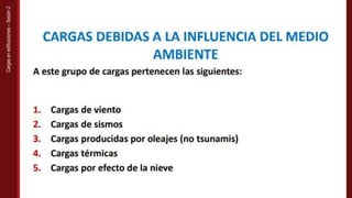 Sistemas Estructurales
Cargas
en
edificaciones
–
Sesión
2
 