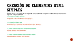 conceptos-html-y-javascript-bloque-3-javascript | pdf... Javascript DOOM Conceptos manipulación del html | PDF