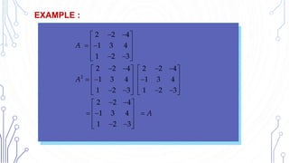 2. Introduction to Matrices, Matrix Multiplication, Laws of ...