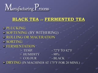 Fermented Tea Process Types Tea - Types of Teas, Growth and Availability | PPT