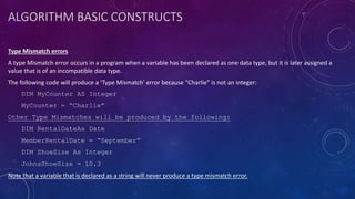 Algorithms, Structure Charts, Corrective and adaptive.ppsx