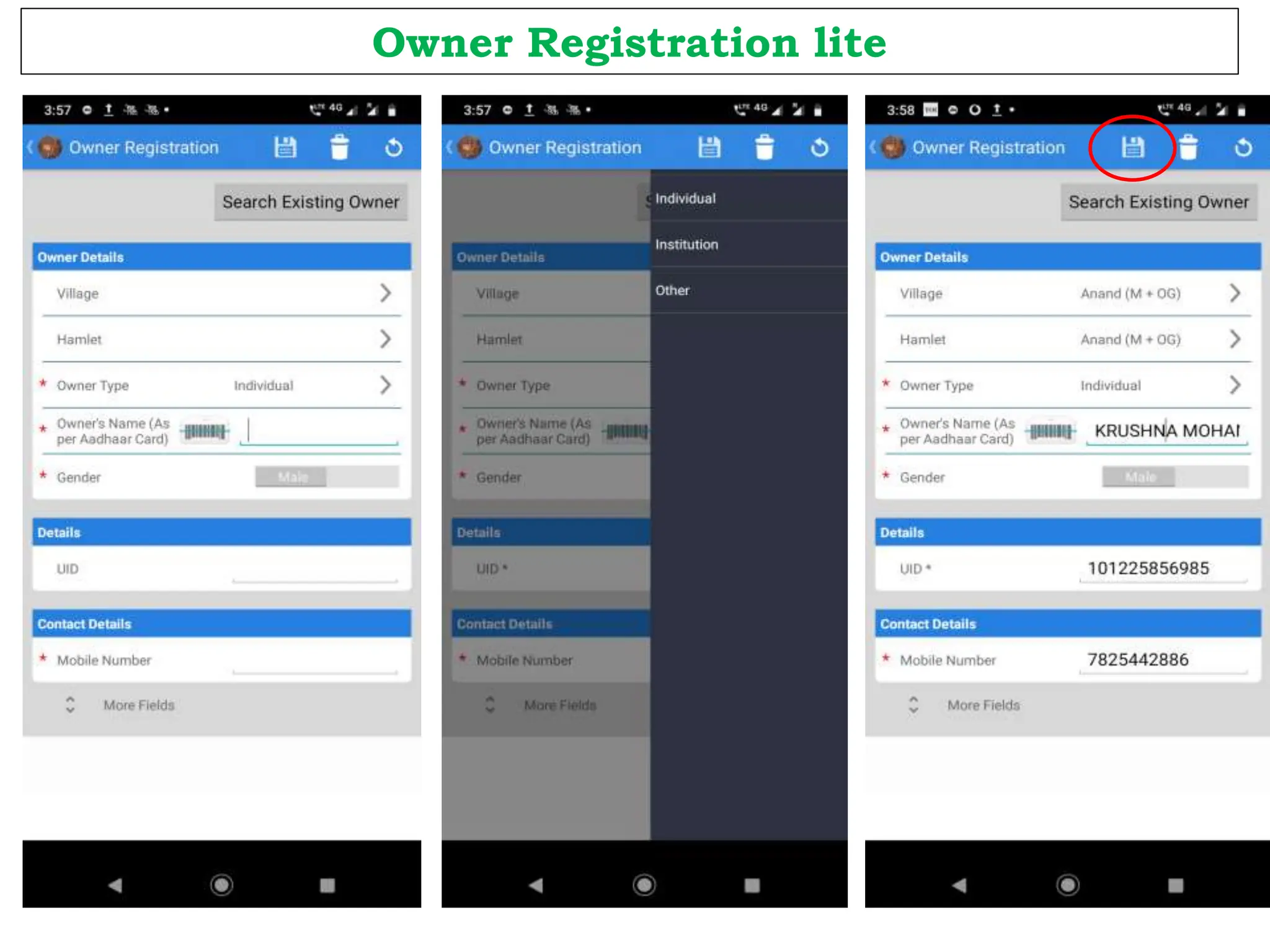 Owner Registration lite
 
