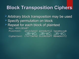 Block Transpose 1. Classical Encryption Techniques.ppt
