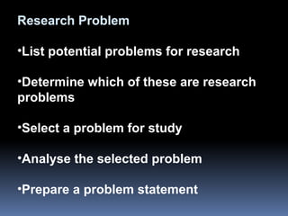 Research Problem List 2. Research Proposal A topic of Biostatistics | PPTX