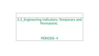 2.3_Engineering, Indicators, Temporary and permanent (1).pptx