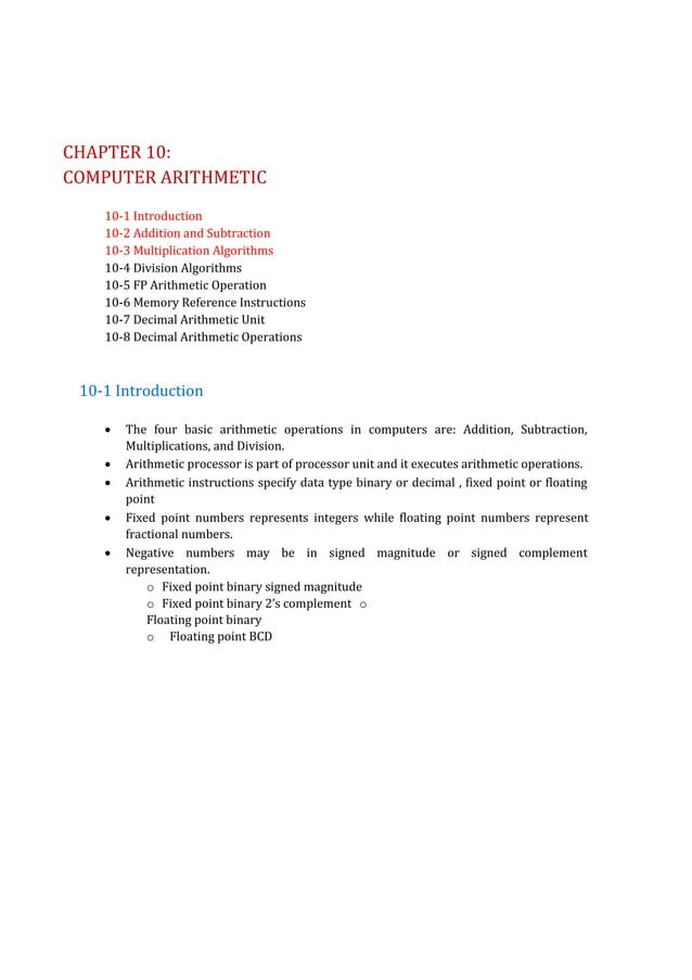2 1computer Org Computer Arithmetic Pdf 2 1computer Org Computer Arithmetic Pdf