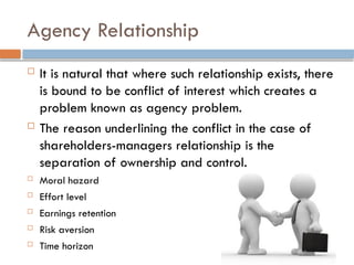 Agency Triangle Problem Agency theory by hamid khan and sources of agency problem | PPTX
