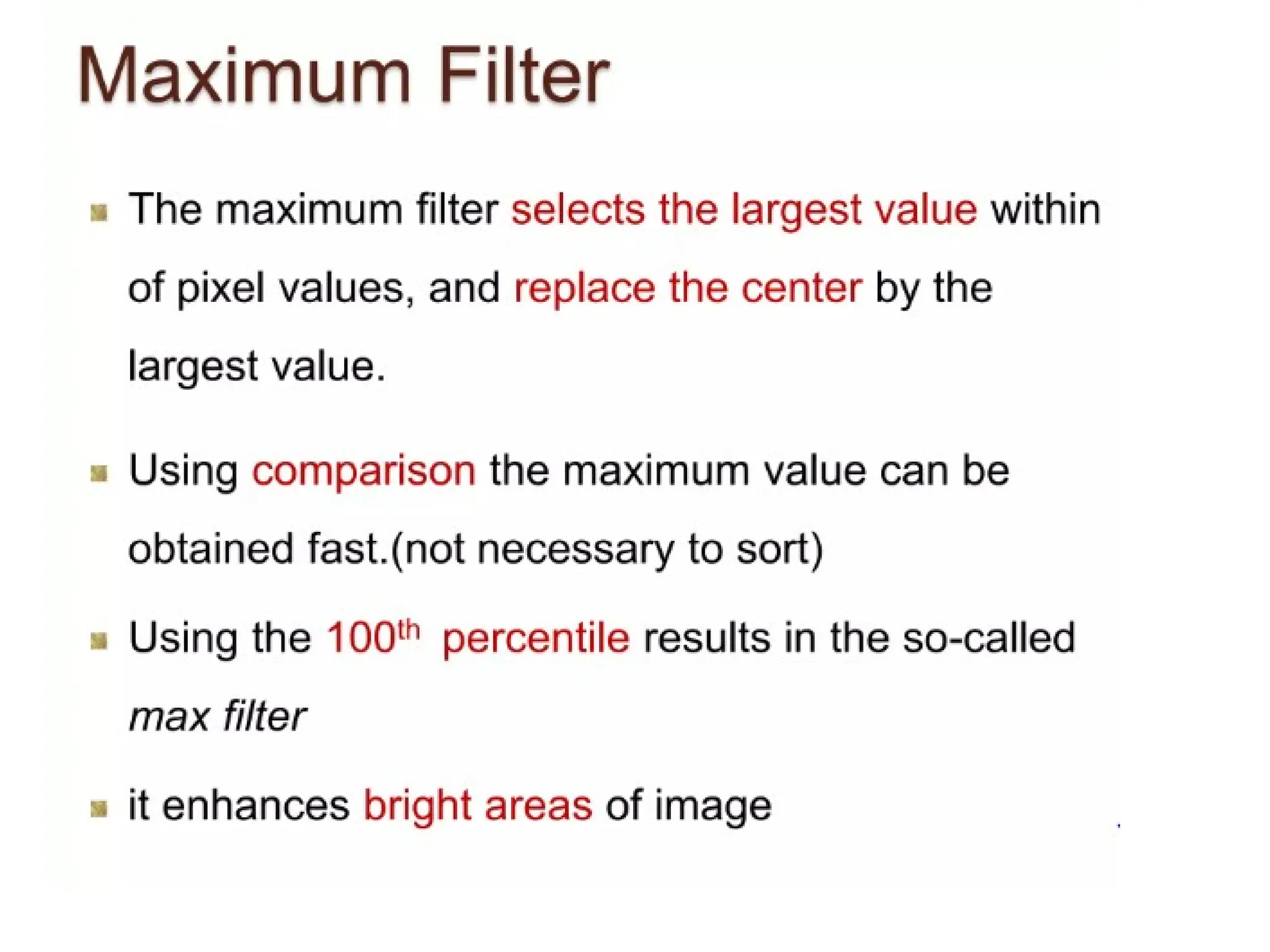 SPATIAL FILTERING OF DIGITAL IMAGES -MECHANISM