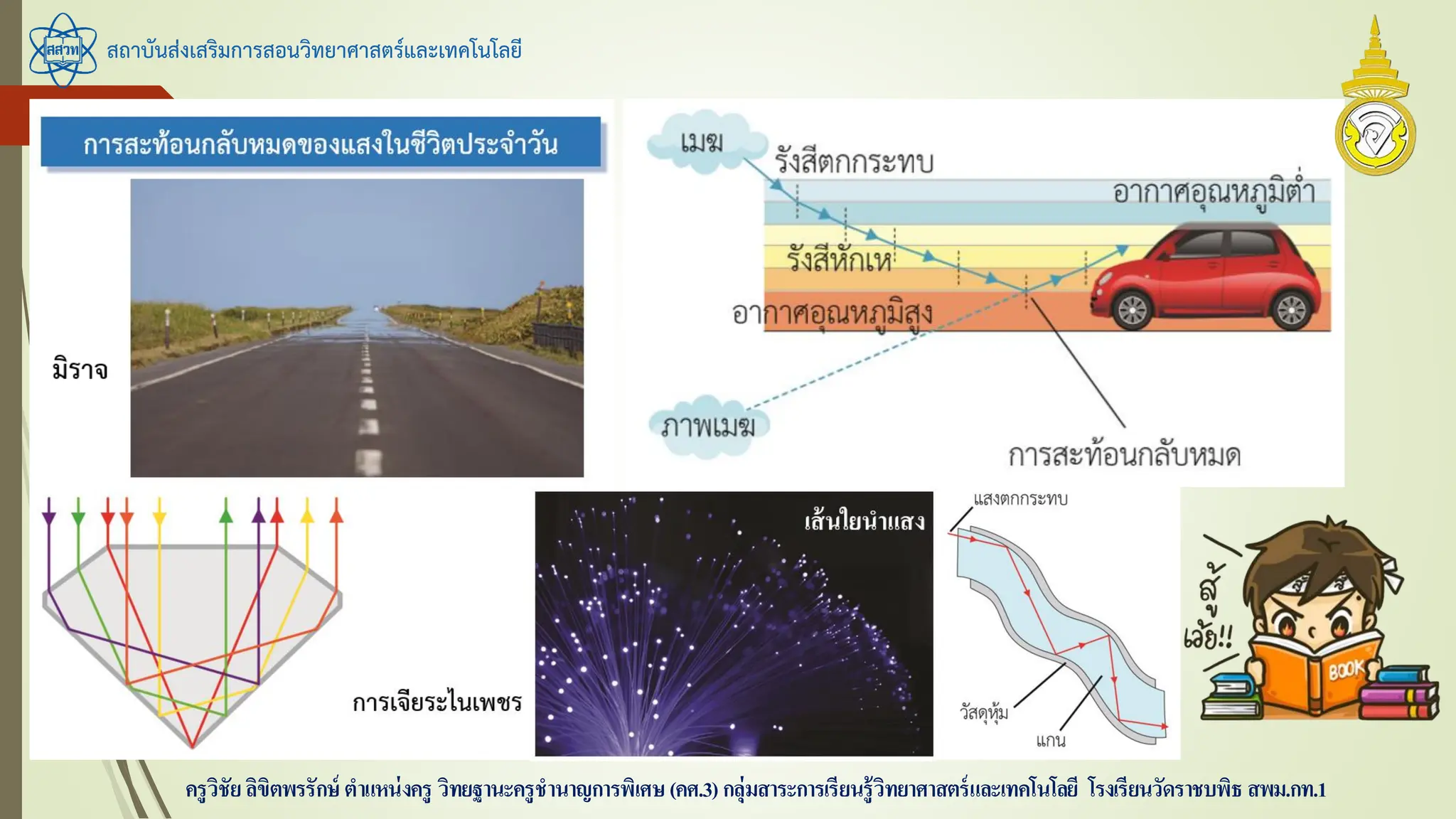 สถาบันส่งเสริมการสอนวิทยาศาสตร์และเทคโนโลยี
ครูวิชัยลิขิตพรรักษ์ ตาแหน่งครู วิทยฐานะครูชานาญการพิเศษ(คศ.3)กลุ่มสาระการเรียนรู้วิทยาศาสตร์และเทคโนโลยี โรงเรียนวัดราชบพิธ สพม.กท.1
 