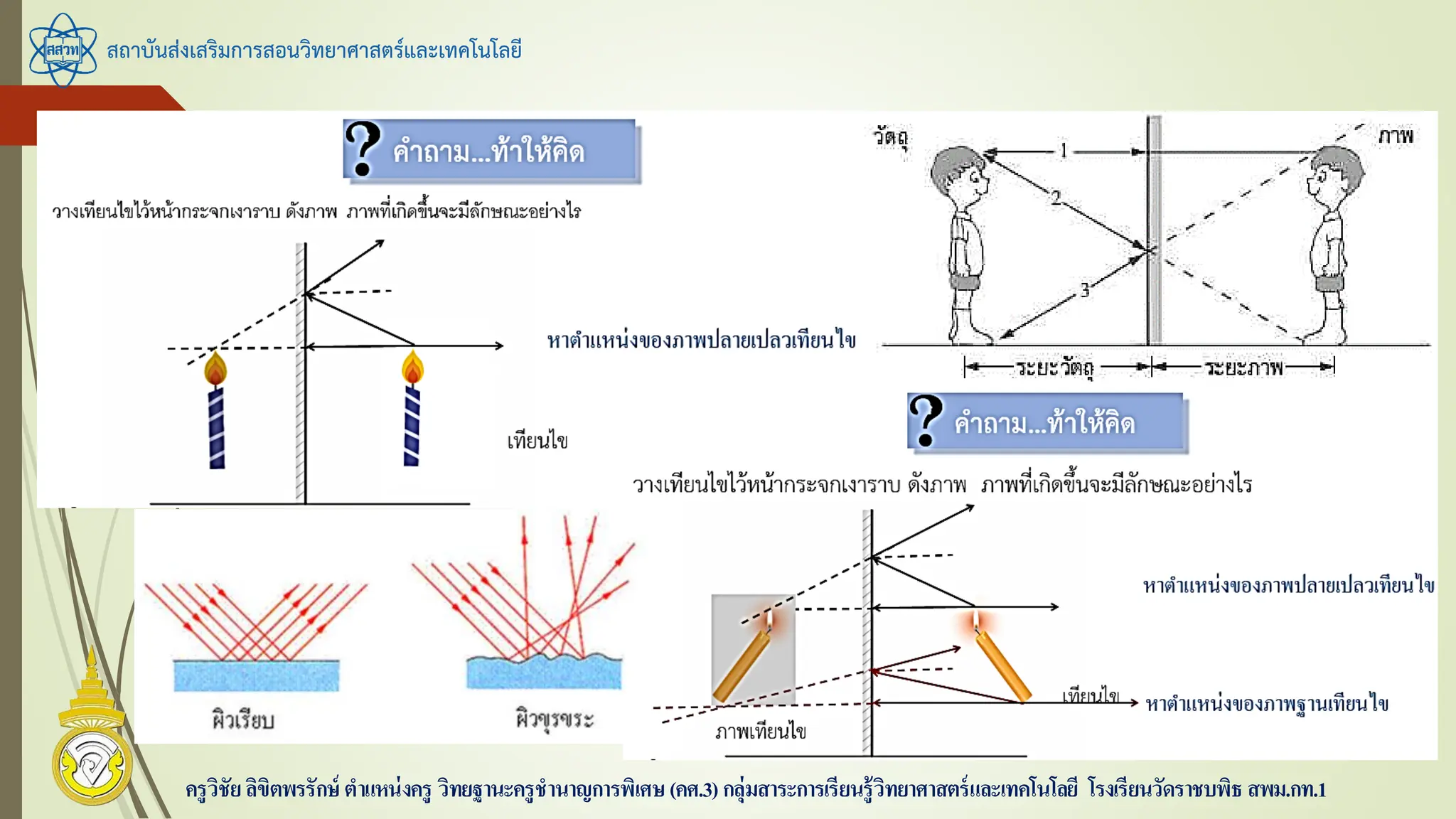 สถาบันส่งเสริมการสอนวิทยาศาสตร์และเทคโนโลยี
ครูวิชัยลิขิตพรรักษ์ ตาแหน่งครู วิทยฐานะครูชานาญการพิเศษ(คศ.3)กลุ่มสาระการเรียนรู้วิทยาศาสตร์และเทคโนโลยี โรงเรียนวัดราชบพิธ สพม.กท.1
 