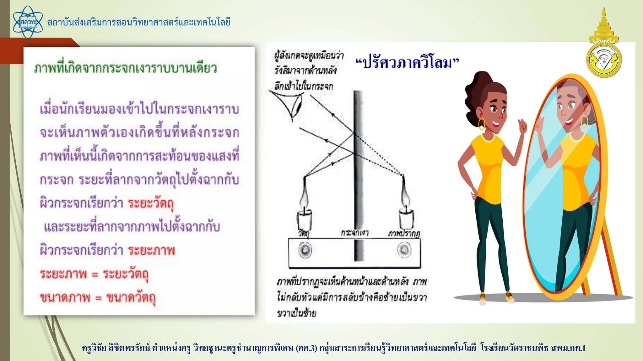 สถาบันส่งเสริมการสอนวิทยาศาสตร์และเทคโนโลยี
ครูวิชัยลิขิตพรรักษ์ ตาแหน่งครู วิทยฐานะครูชานาญการพิเศษ(คศ.3)กลุ่มสาระการเรียนรู้วิทยาศาสตร์และเทคโนโลยี โรงเรียนวัดราชบพิธ สพม.กท.1
 