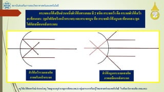 สถาบันส่งเสริมการสอนวิทยาศาสตร์และเทคโนโลยี
ครูวิชัยลิขิตพรรักษ์ ตาแหน่งครู วิทยฐานะครูชานาญการพิเศษ(คศ.3)กลุ่มสาระการเรียนรู้วิทยาศาสตร์และเทคโนโลยี โรงเรียนวัดราชบพิธ สพม.กท.1
กระจกเงาโค้งเป็นส่วนหนึ่งผิวโค้งทรงกลม มี 2 ชนิด กระจกเว้า คือ กระจกผิวโค้งเว้า
สะท้อนแสง (จุดโฟกัสจริงหน้ากระจก) และกระจกนูน คือ กระจกผิวโค้งนูนสะท้อนแสง (จุด
โฟกัสเสมือนหลังกระจก)
ผิวโค้งเว้ารวมแสงเกิด
ภาพจริงหน้ากระจก
ผิวโค้งนูนกระจายแสงเกิด
ภาพเสมือนหลังกระจก
 