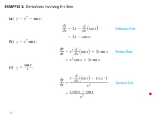 25
EXAMPLE 1: Derivatives Involving the Sine
 
