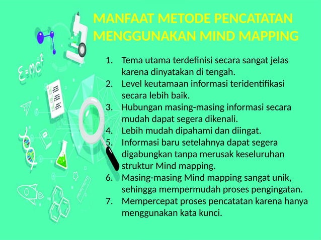 Metode Mapping 2. MIND MAPPING.Mind Mapping atau peta konsep adalah metode untuk ...