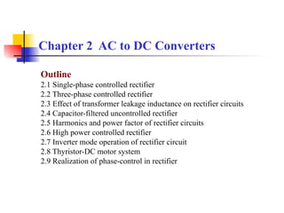 Chapter 2 AC to DC Converters (.........) | PPT